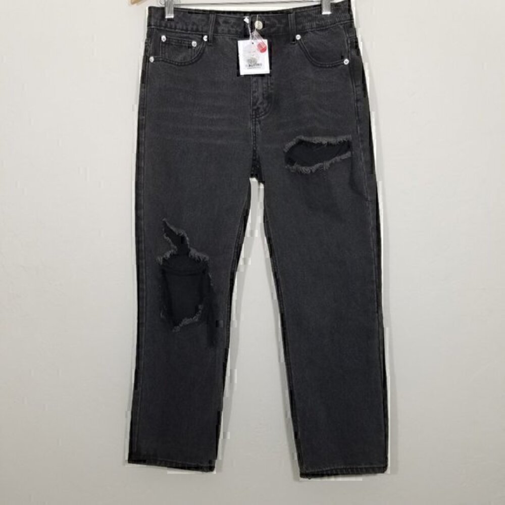NWT Adika Cropped Distressed Jeans Size L